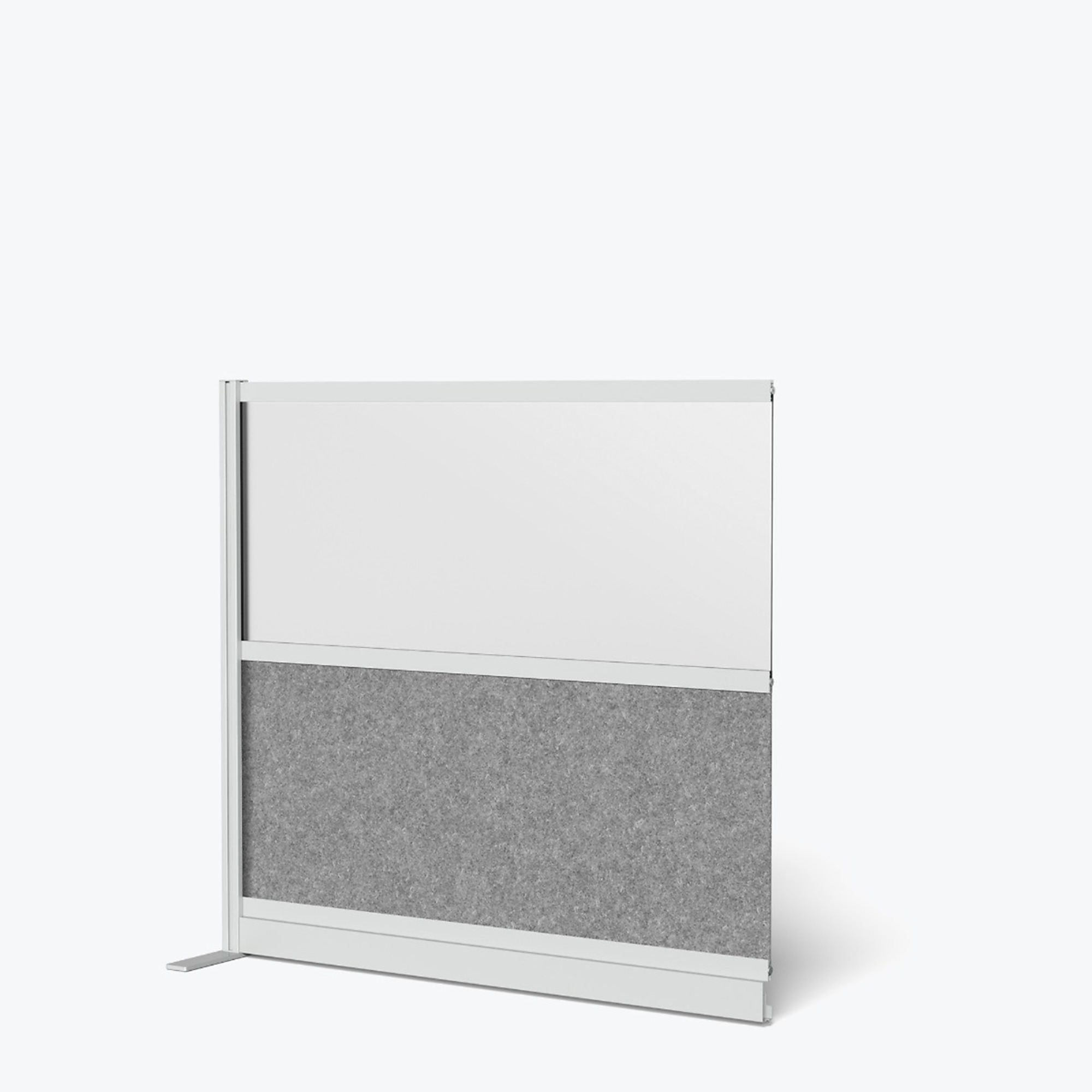 Luxor Modular Room Divider Wall System - 53in. x 48in., Grey Frame, Polypropylene/PET Polyester Fabric, Model# MW-5348-XWCGWG